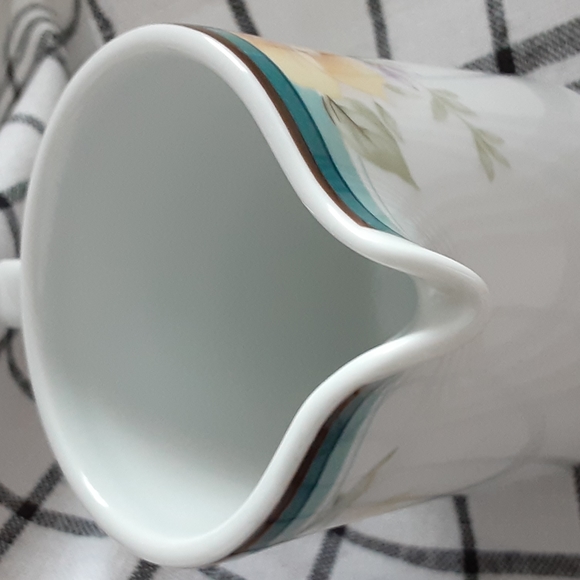 Christopher Stuart Fine China Tranquility Lidded Sugar Creamer Y0237 Teal Yellow - Picture 11 of 16